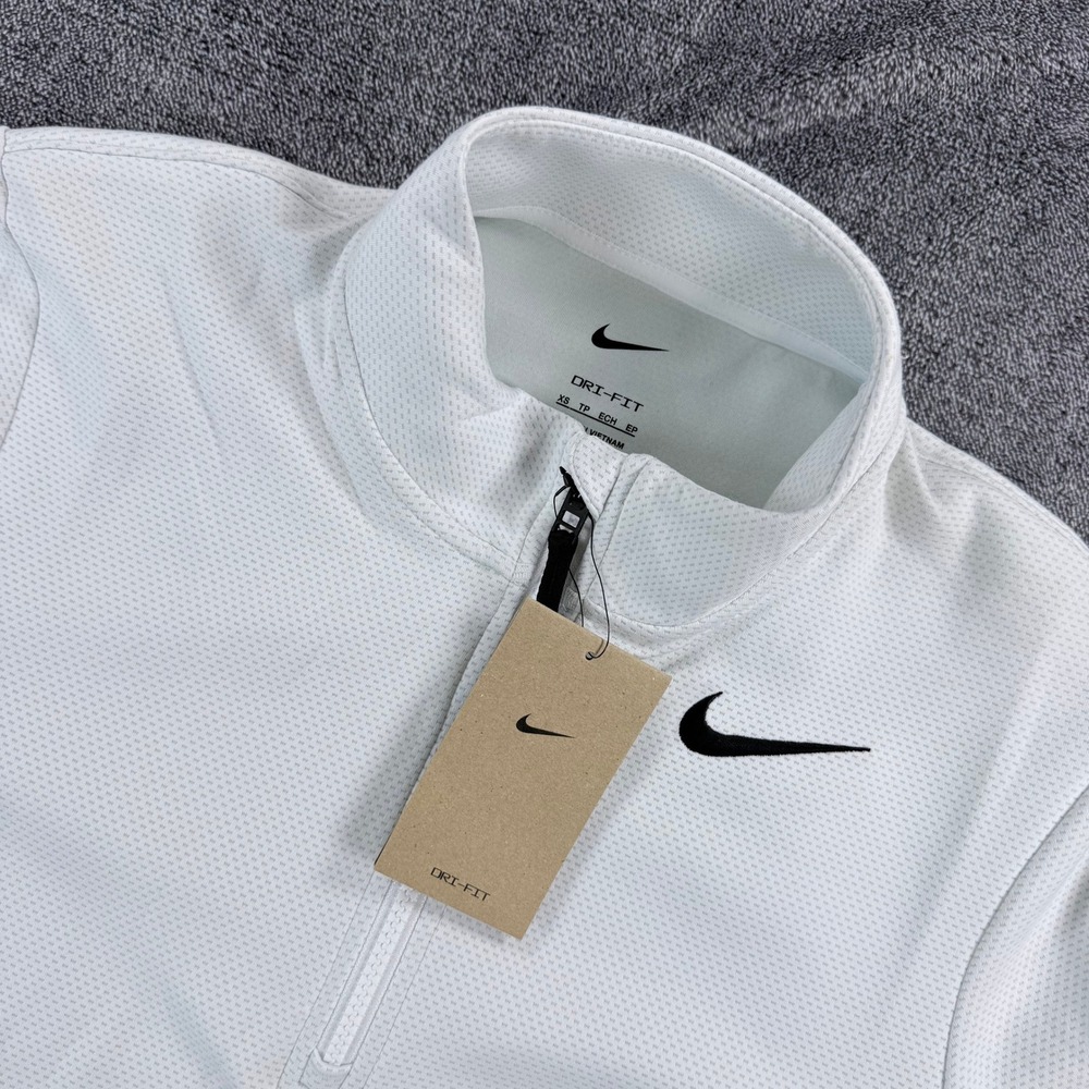 Nike Golf Dri-FIT Mens 1/2 Zip Pullover White FZ7462-100 XS